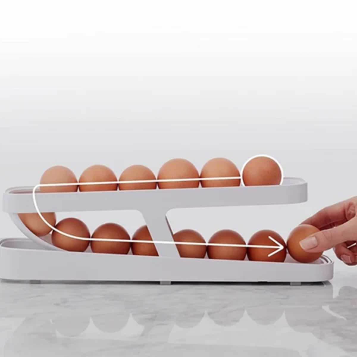 Compacta Porta-Huevos – Almacenamiento Práctico y Ahorro de Espacio
