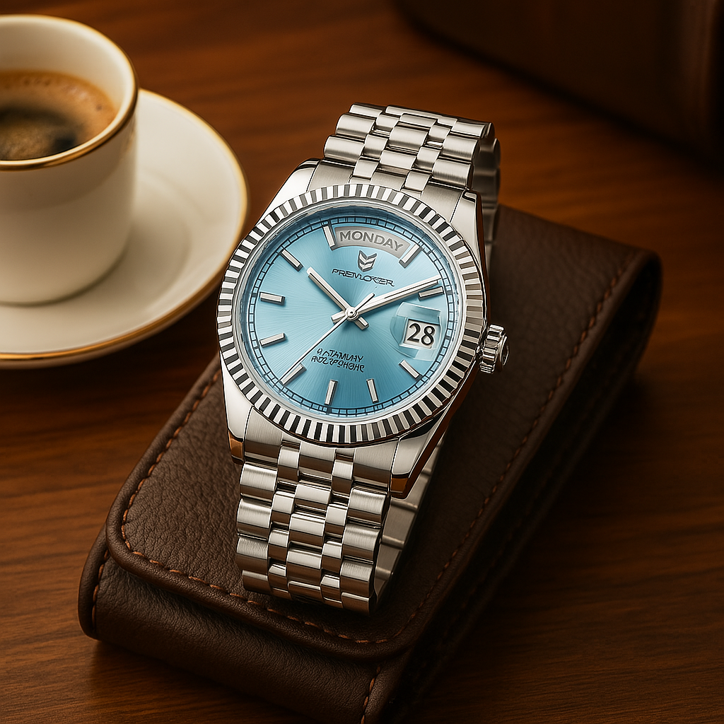 Boris | Relógio Elegante – Movimento Automático e Exibição da Data