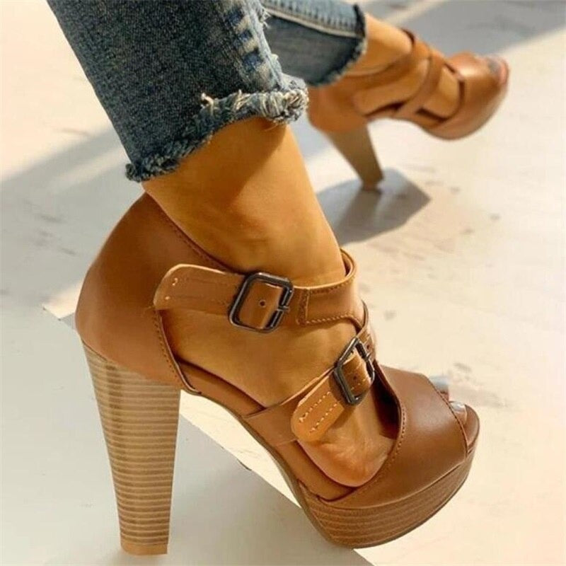 Marilou | Chic Platform Sandals with Double Buckles