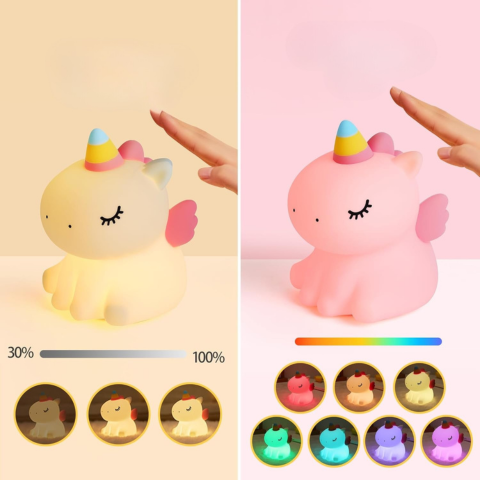 مصباح الليل وحيد القرن – ضوء مهدئ وأحلام ساحرة