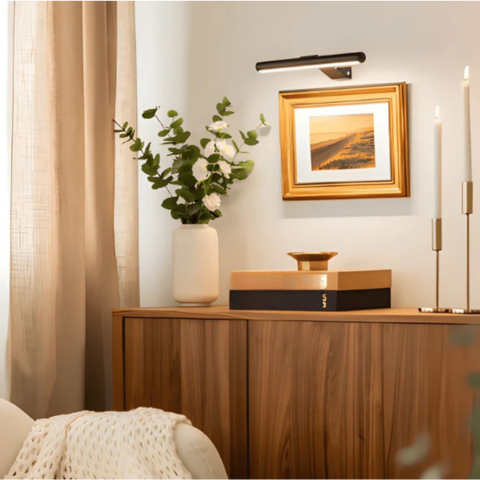 Trådlös USB-uppladdningsbar LED-vägglampa - full rotation och bekväm laddning