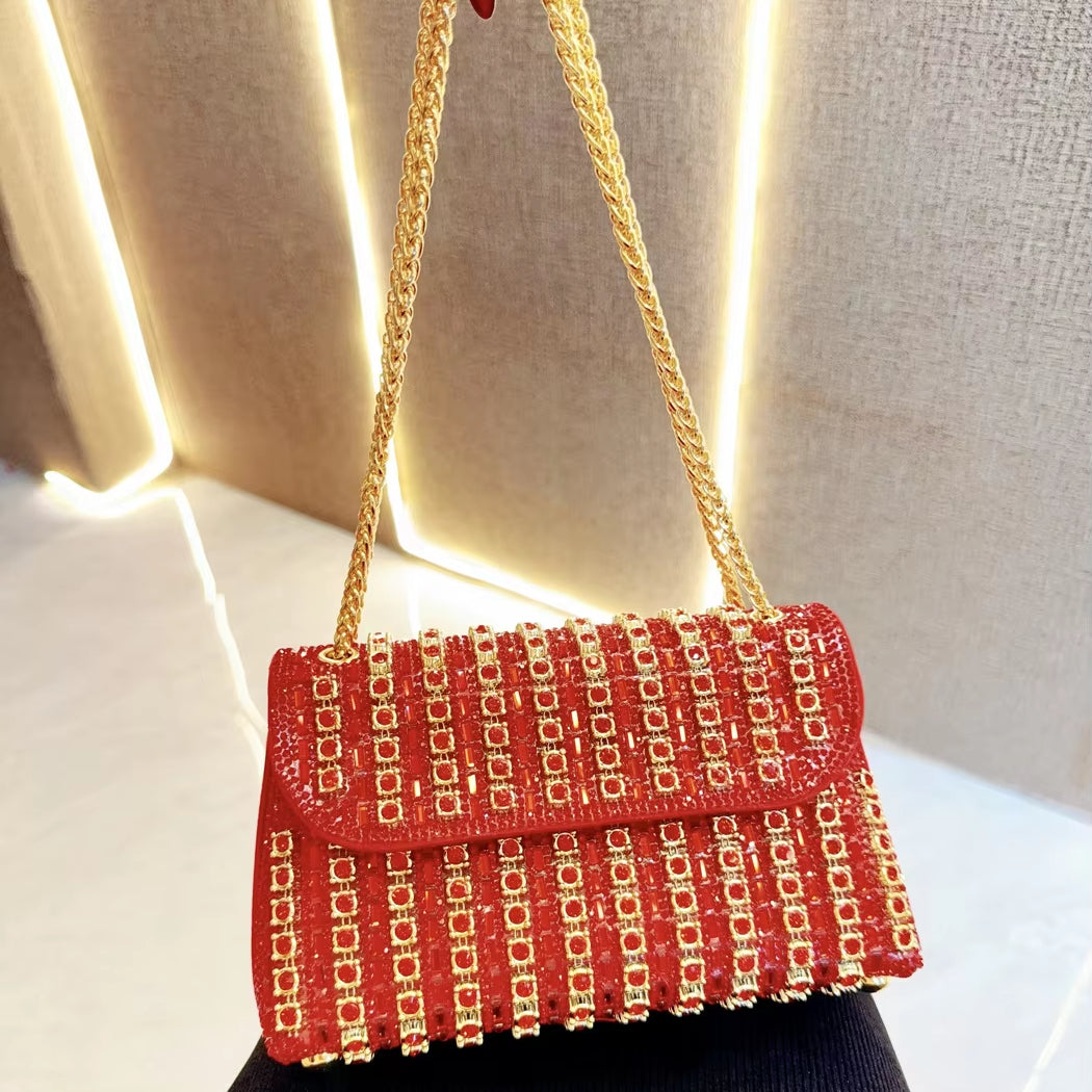 Ida | Kveldsveske Dekorert Med Rhinestones — Glitrende Eleganse For Dine Utganger