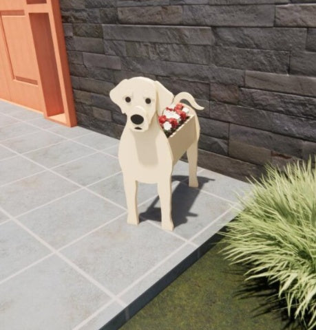 Original Blomsterkrukke — Hund Form