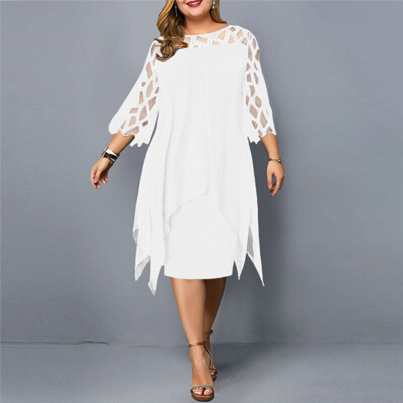 Blandine | Grote Maat Avondjurk – Elegante Stijl En Asymmetrische Zoom