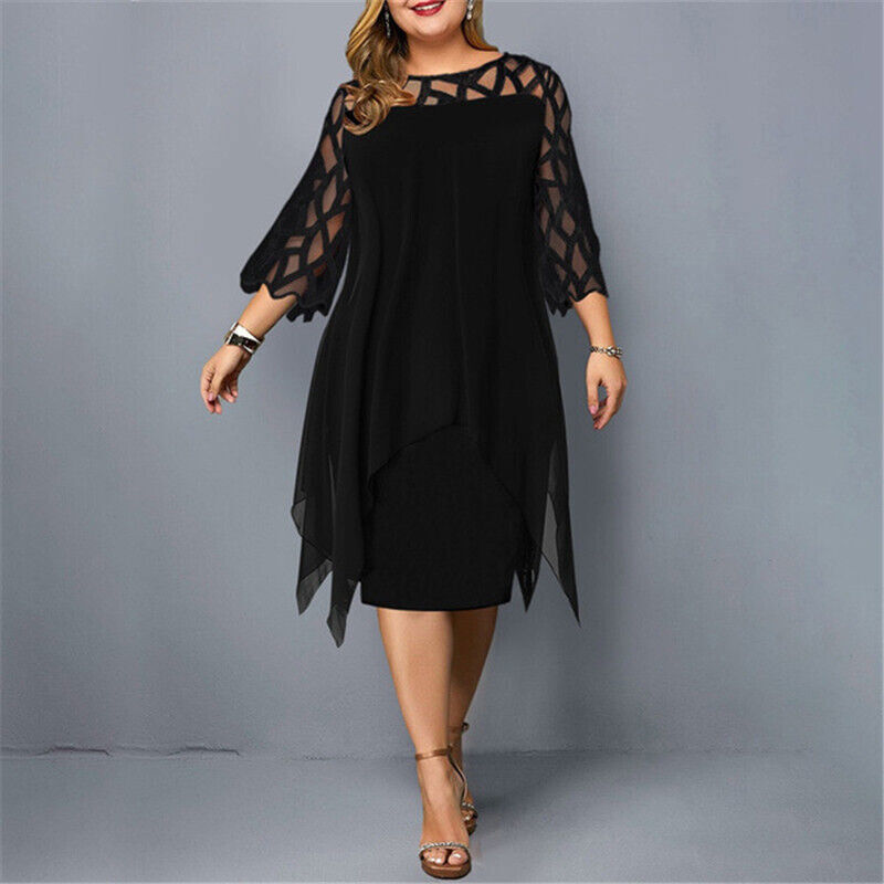 Blandine | Grote Maat Avondjurk – Elegante Stijl En Asymmetrische Zoom