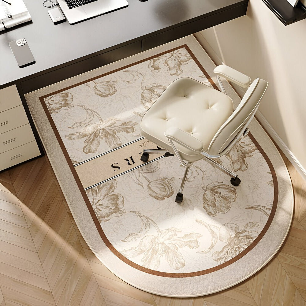 Tappeto ovale antiscivolo per camere da letto e uffici - Sicurezza del pavimento e finitura ordinata