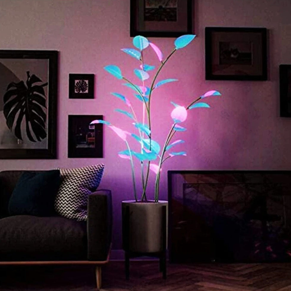 Magisk LED-lampe i planteform – Naturlig og fortryllende stemning 