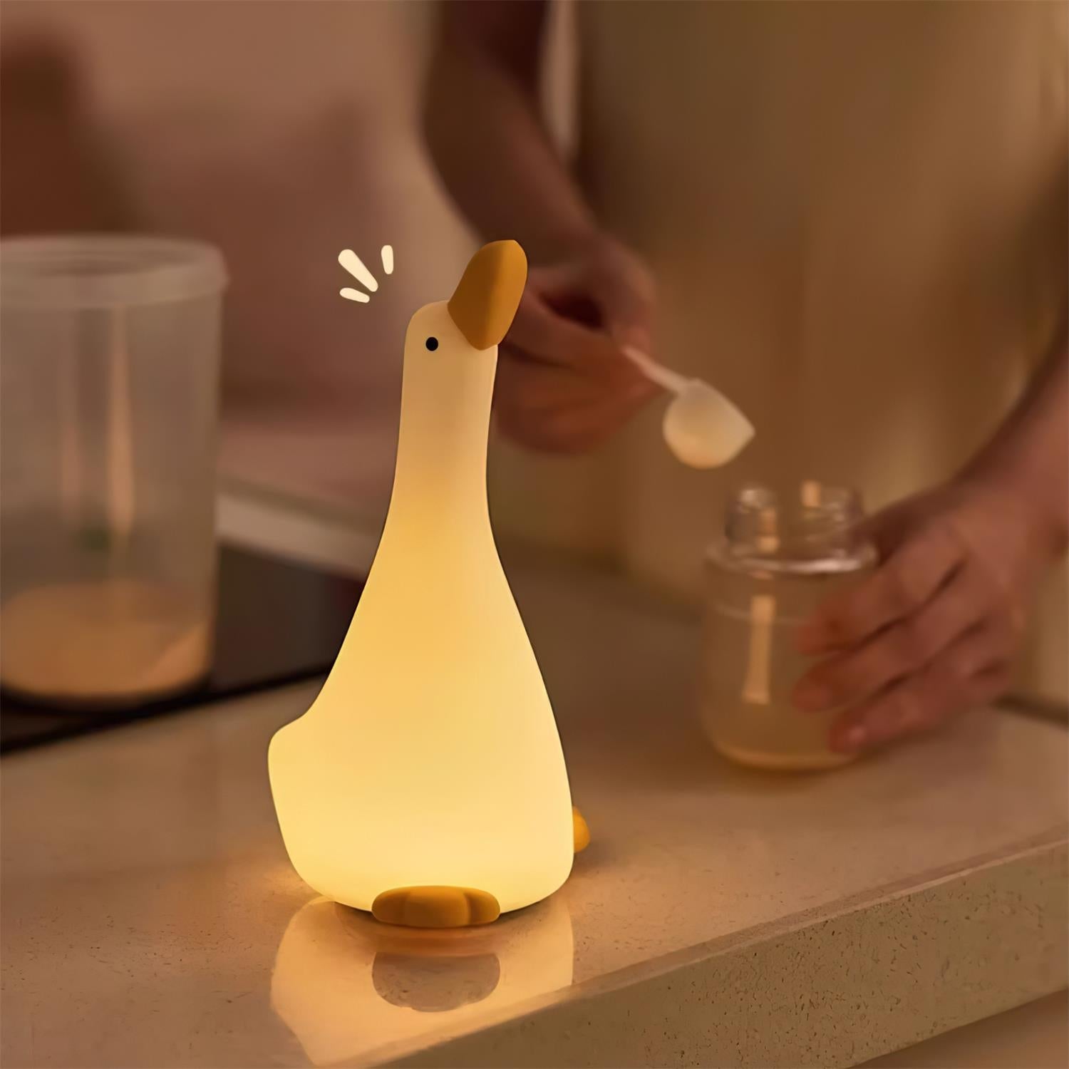 Noční světlo Enchanted Goose - hmatové světlo a uklidňující design