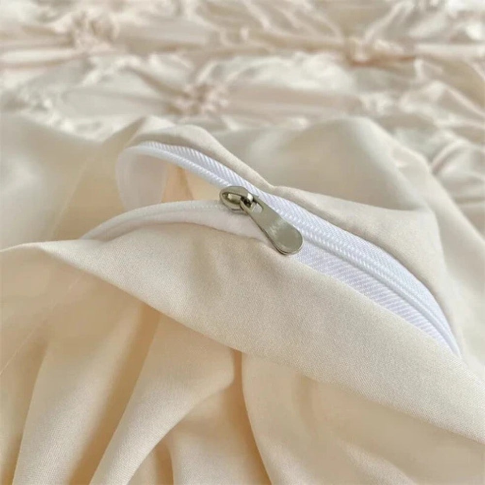 Set di Biancheria da Letto Floreale con Dettagli a Volant 