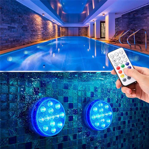 Lámpara LED Sumergible Con Control Remoto – Iluminación Impermeable Y Versátil 
