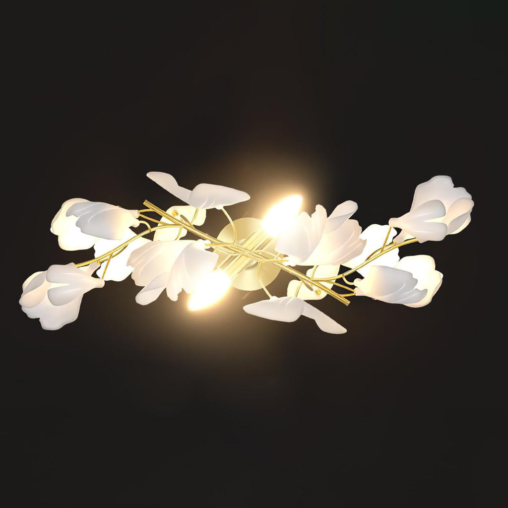 Aplique Floral - Elegancia dorada y luz suave