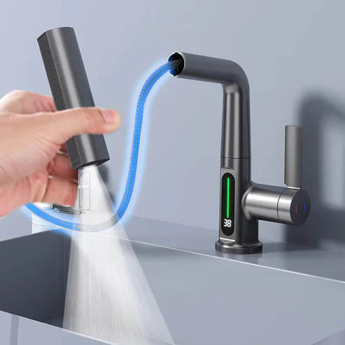 Robinet Flexibil Inteligent – Afișaj Digital și Temperatură în Timp Real 
