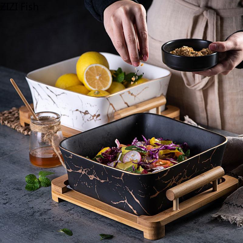 European Serving Bowl With Base - Elegance & Refined Presentation
