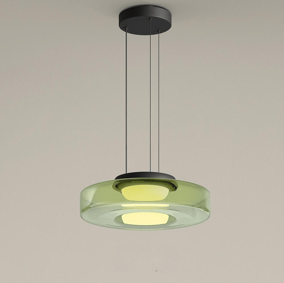 Candeeiro suspenso de vidro estilo Bauhaus - Elegância e modernidade