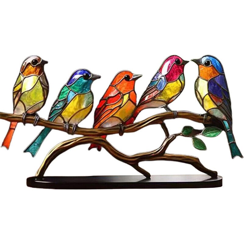 Dekoratívny ornament – vtáky posadené na konári 