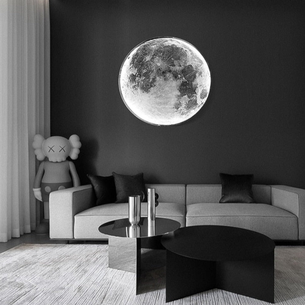 Lampa ścienna 3D LED – Księżyc dla wyjątkowej atmosfery 