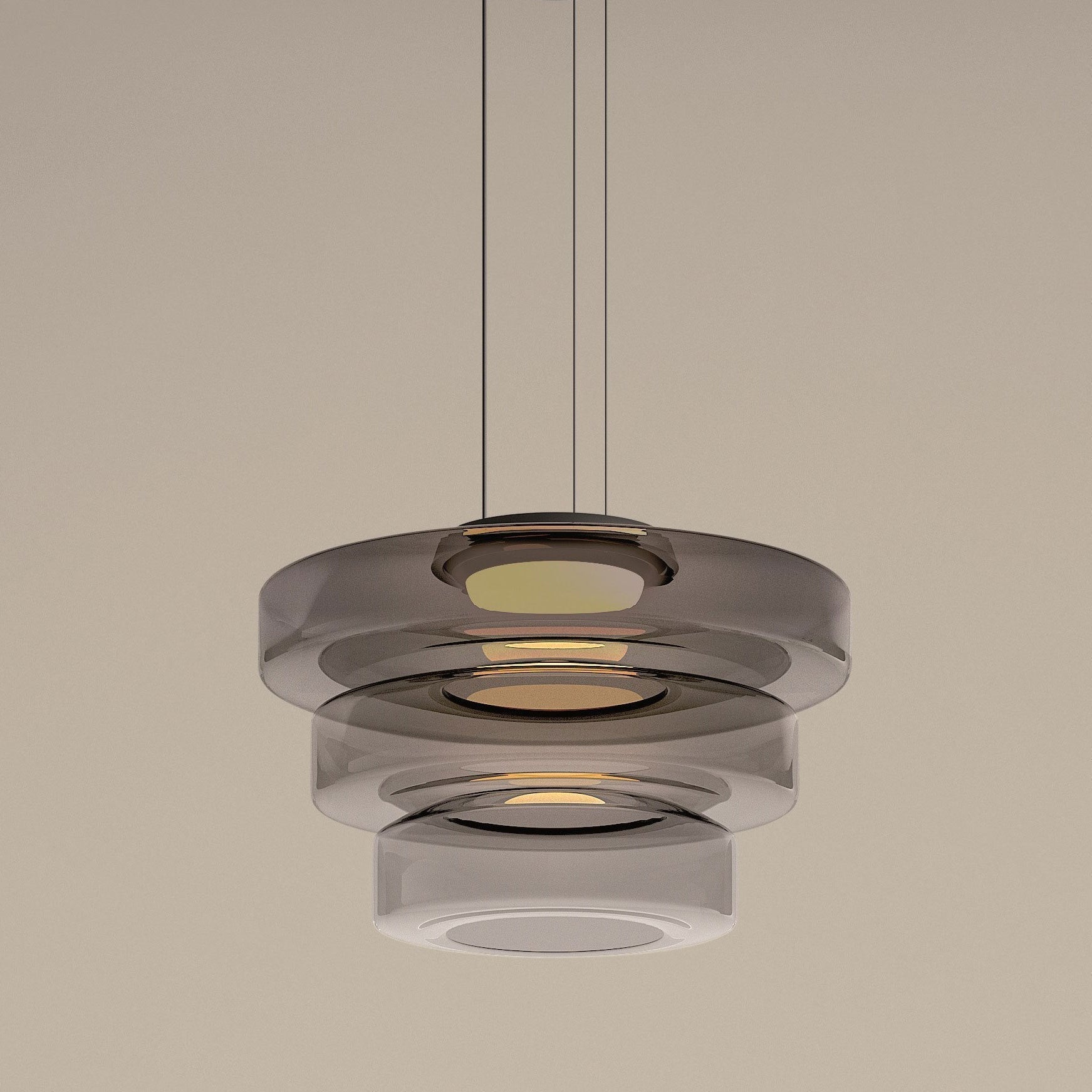 Candeeiro suspenso de vidro estilo Bauhaus - Elegância e modernidade
