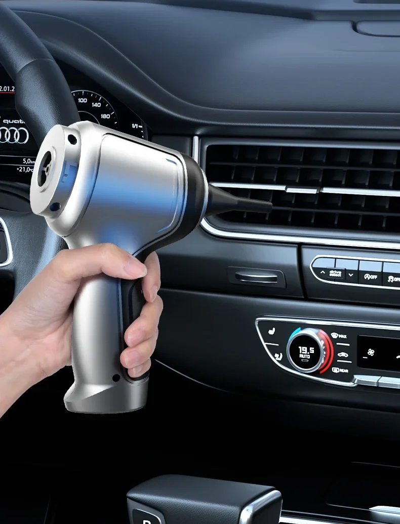 Aspirador de Carro Portátil – Limpeza Eficaz e Sem Fios 