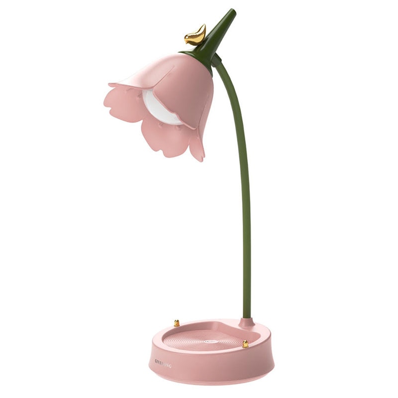 Lâmpada de Secretária Flor – Elegância e Luz Suave 