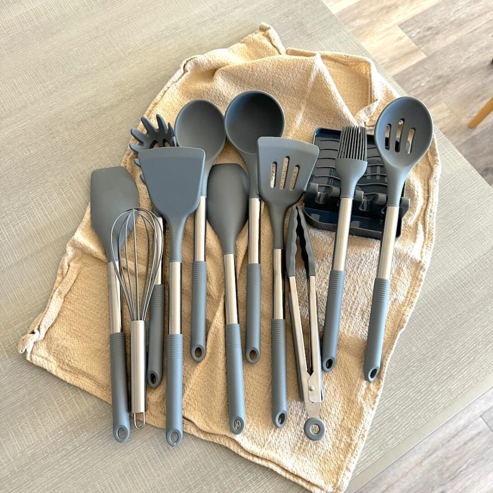 12-teiliges Silikon-Küchenutensilien-Set - Vollständigkeit & Benutzerkomfort