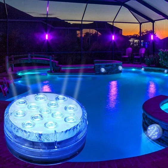 Lámpara LED Sumergible Con Control Remoto – Iluminación Impermeable Y Versátil 