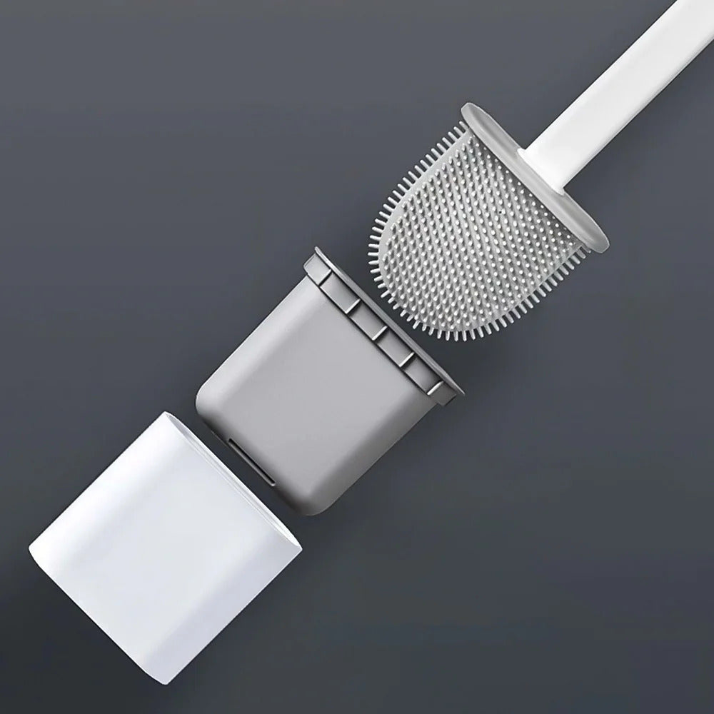 Cepillo de inodoro de silicona flexible – diseño duradero y antibacteriano 