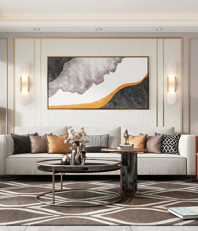 Svart och Guld LED Vägglampa – Modern Elegans och Chic Design 