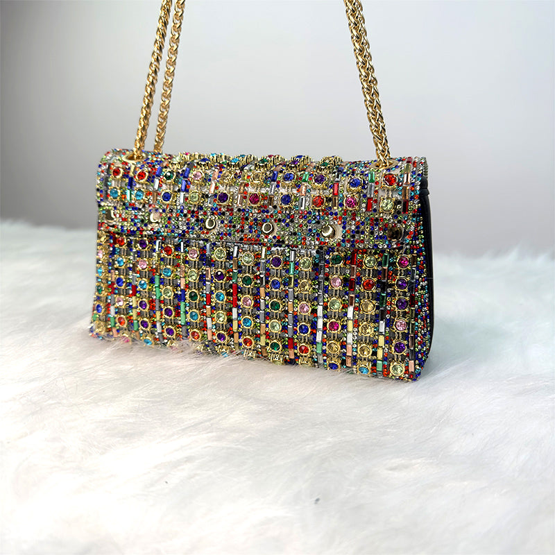 Ida | Bolsa de Noite Ornada com Strass — Elegância Brilhante para as Suas Saídas 