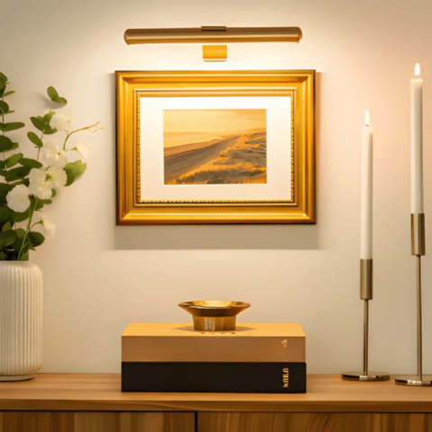 Bezprzewodowa lampa ścienna LED ładowana przez USB - pełny obrót i wygodne ładowanie