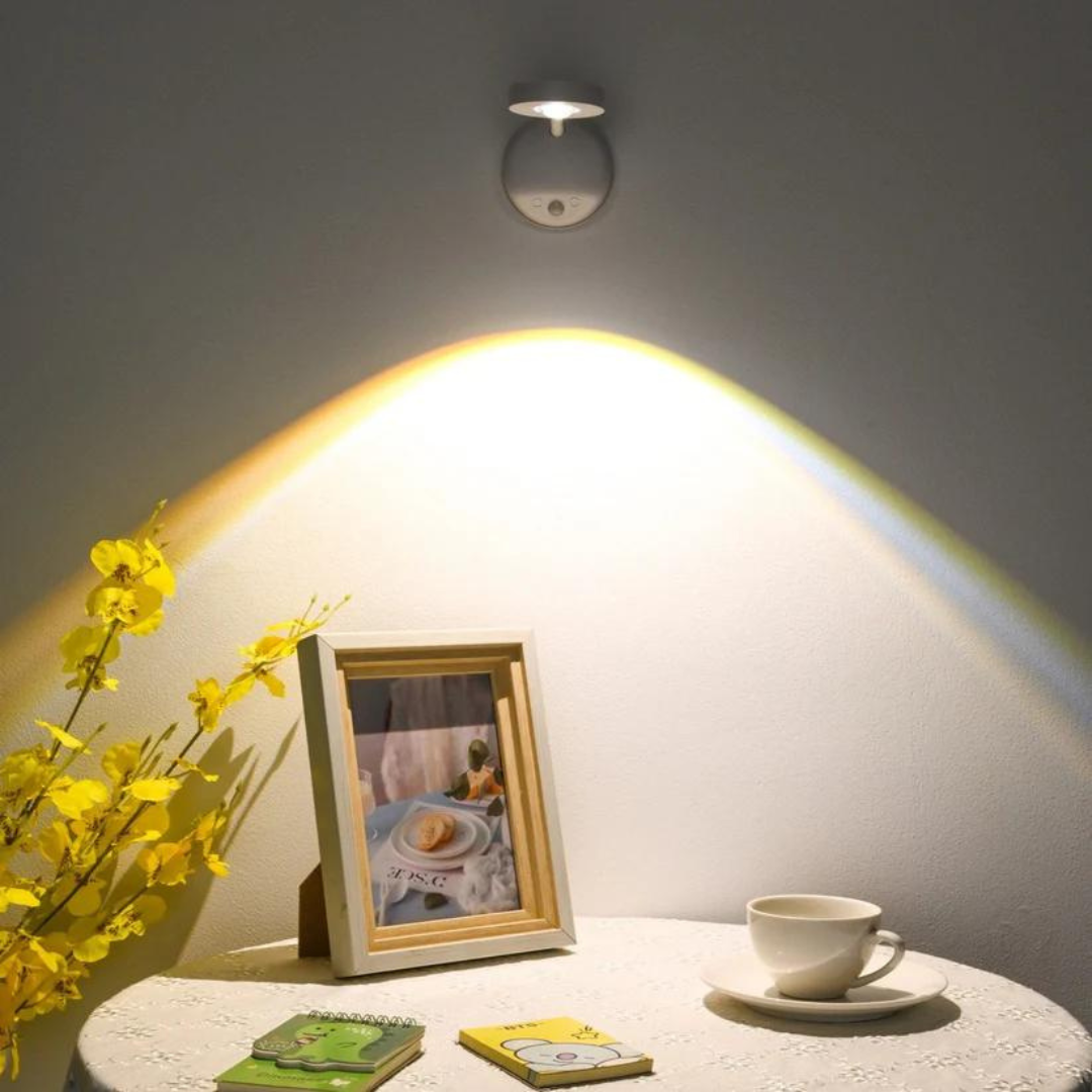 Praktisk Vägglampa – Rörelsesensor och USB-laddning 