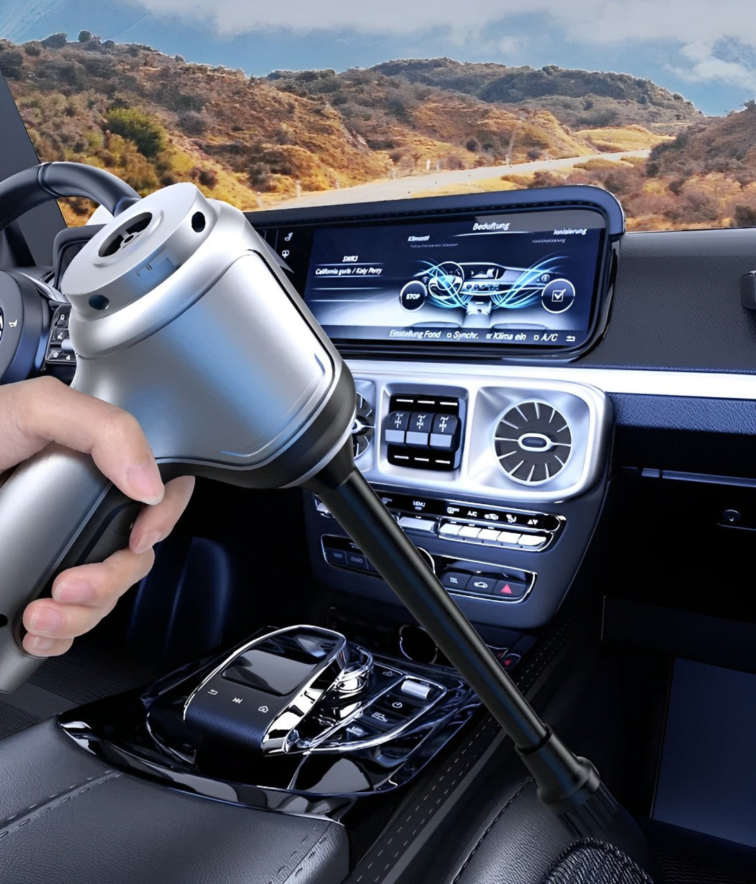 Aspirador de Carro Portátil – Limpeza Eficaz e Sem Fios 