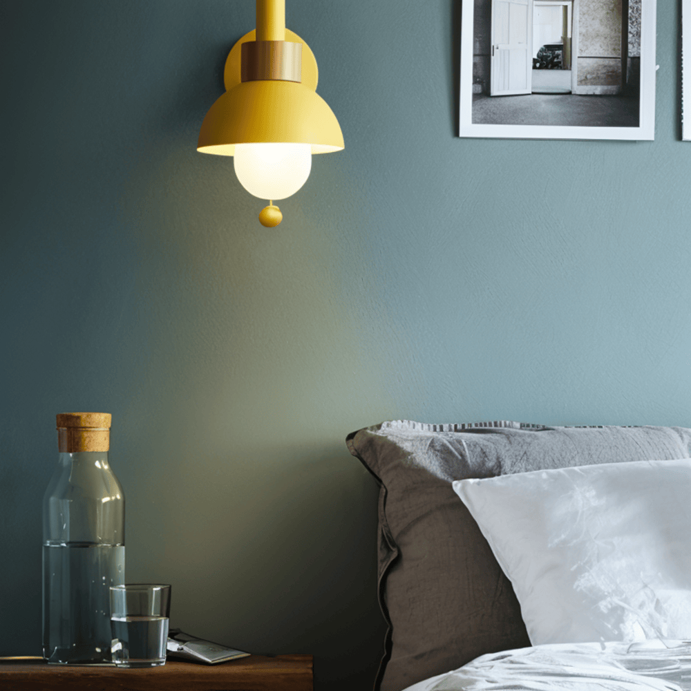 Pastelowa lampa ścienna z wyłącznikiem - delikatne oświetlenie i nowoczesny styl