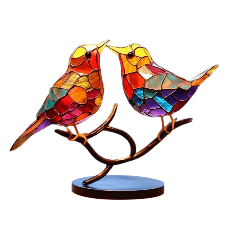 Dekoratívny ornament – vtáky posadené na konári 