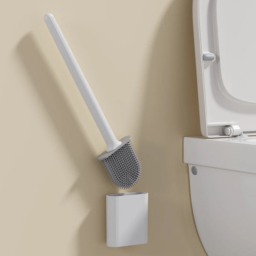 Cepillo de inodoro de silicona flexible – diseño duradero y antibacteriano 