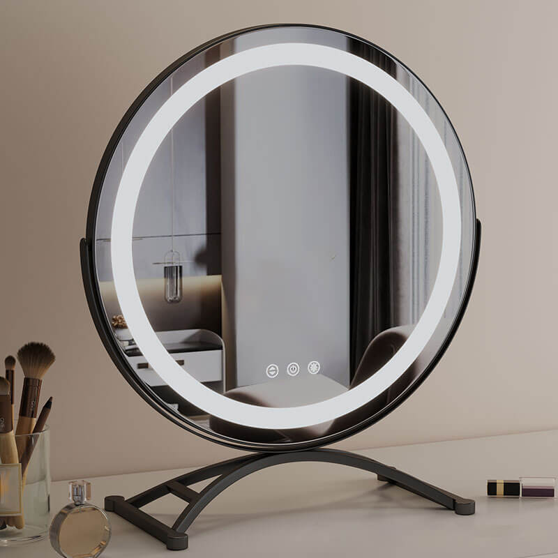 Verlichte make-upspiegel met aanraakfunctie — Modern design & eenvoudig gebruik 