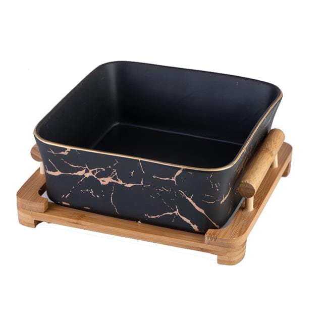 European Serving Bowl With Base - Elegance & Refined Presentation