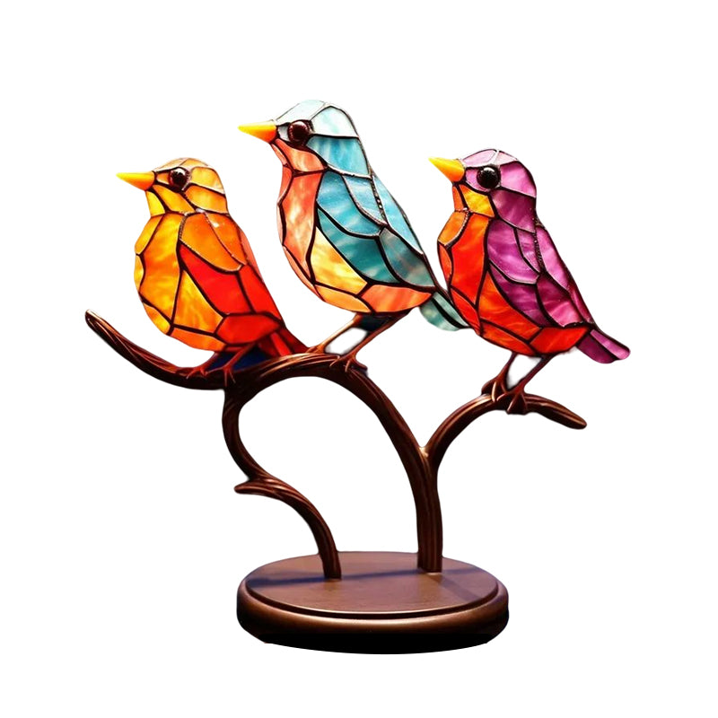 Dekoratívny ornament – vtáky posadené na konári 