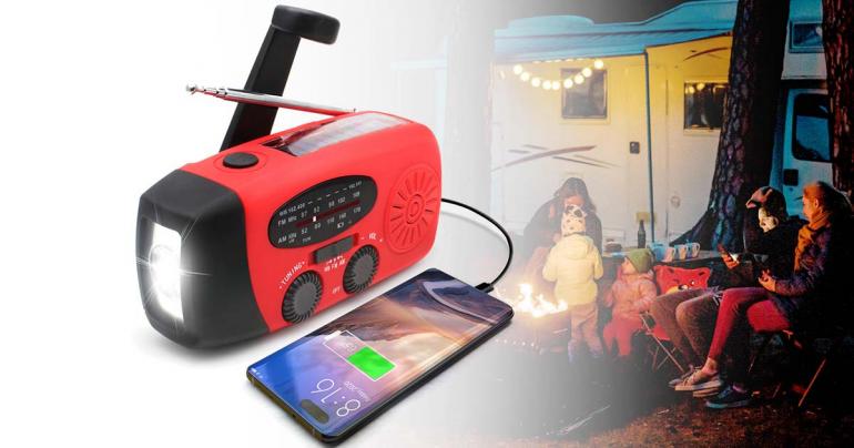 Ηλιακό ραδιόφωνο έκτακτης ανάγκης Power Bank - απόλυτη ασφάλεια & αυτονομία