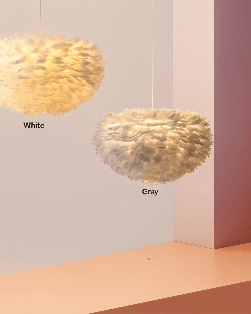 Plumes-riippuvalaisin - pehmeä valaistus ja hienostunut tyyli